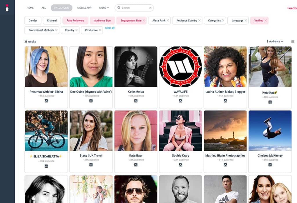 search and hire influencers